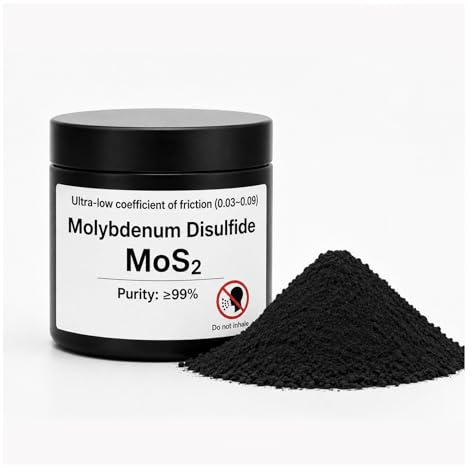 Molybdenbisulfid smörjande pulver MoS2 renhet 99,5 % torrsmörjmedel hög temperatur anti-friktion 1,3 µm 8 000 mesh