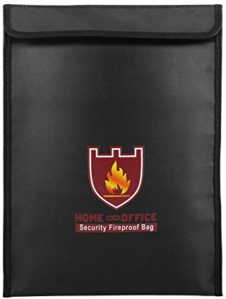 Feuerfeste Dokumententasche Hülle Beutel Sicher Datei Halter 15'' X 11'' | Wasserdichte 1500℉ Fiberglas | Feuersichere Sicherheitstasche Behälter für A4 Dokumente/Bargeld/Pässe/Karten/Wertsachen