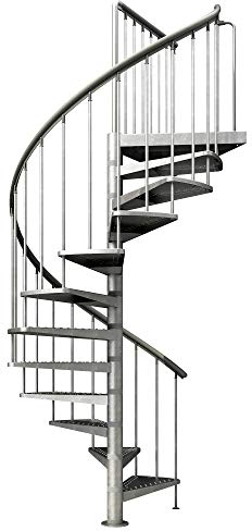 DOLLE Außenspindeltreppe Gardenspin verzinkt Höhe 287-329 cm 13 Stufen Durchmesser 155 cm