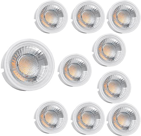 YanFeiYit 10x LED Modul als GU10 Ersatz – 5W 38° Dimmbar aus Keramik super flach 230V – Leuchtmittel für Einbaustrahler Lampe Birne Leuchte Strahler (Neutralweiß 4000K)