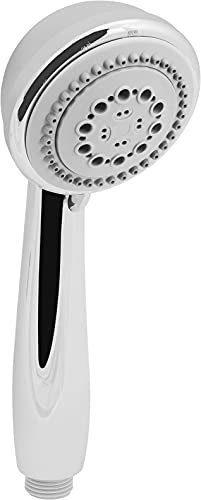 Cornat Arielli New TECB3478 Douchette à main Ø 80 mm Chrome/Gris 4 types de jet : Normal, Doux & Massage Jet Water Stop & Anti-calcaire/Insert économiseur d'eau/Eco