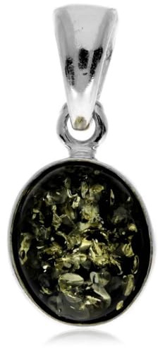 SilverAmber Jewellery Klassischer Anhänger aus echtem baltischem Bernstein und Sterlingsilber ohne Kette - 396
