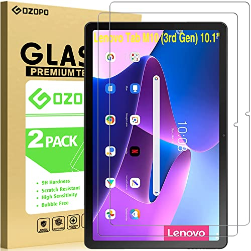 GOZOPO [2-Pack Screen Protector for Lenovo Tab M10 3rd Gen (TB-328F/ TB-328X) Scratch Resistant Tempered Glass Film for Lenovo Tab M10 3rd Gen 10.1