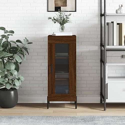 BaraSh Sideboard Braun Eichen-Optik Wohnzimmer Sideboard Schlafzimmer 34,5x34x90 cm Beistellschrank Holzwerkstoff