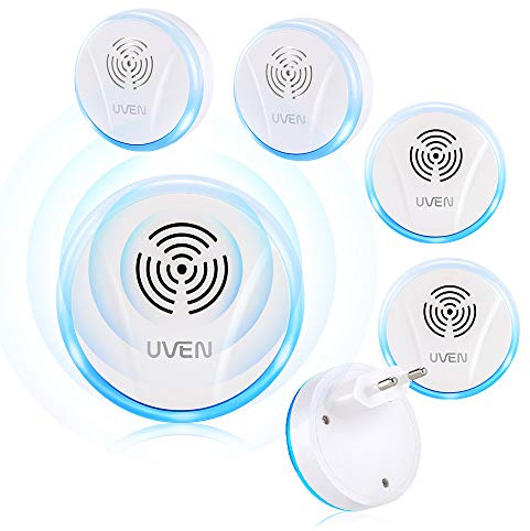 Ultraschall Schädlingsbekämpfer 6 Stück, Elektrisch Insektenschutzmittel Moskitoschutz Innenräumen Plug-in Pest Repeller für Mücken Mäuse Spinnen Kakerlaken Fliegen Wespen Flöhe