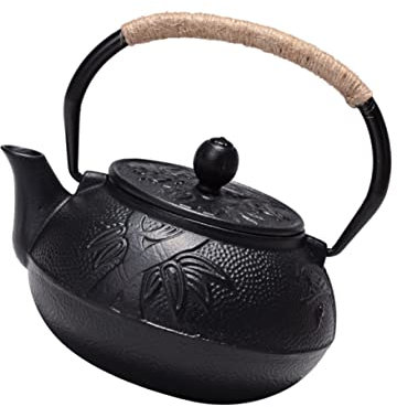 Théière en Fonte Cafetière Théière Japonaise Pichet à Eau en métal Bouilloire à café sifflante Chauffe-café Théière avec Bouilloire à thé Multifonction Bouilloire à thé Multifonction IR