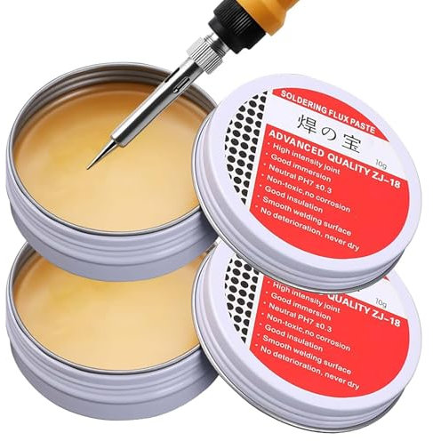 2Pcs No-Clean Solder Flux Paste | Professional Welding Grease for Mobile Phones, Home Appliances, Computer Motherboards & More | Mechanic Essential 10g