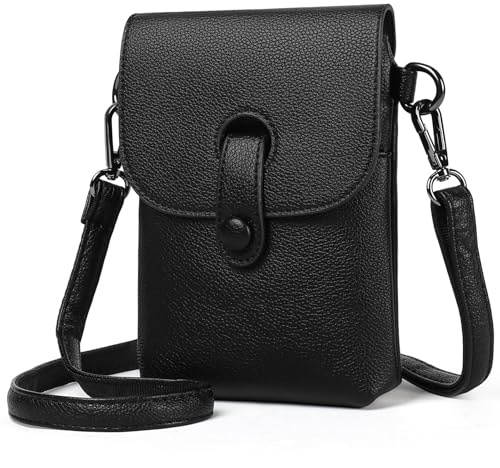 SENDEFN Handytasche zum Umhängen Damen, Crossbody Handy Schultertasche mit Kartenfächer, Veganes Leder Geldbörse Damen Handy Umhängetasche mit Verstellbar Abnehmbar Schultergurt