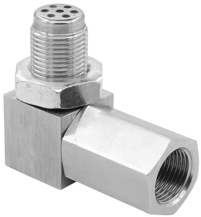 Hoite Rallonge de capteur d'oxygène coudée à 90 degrés, adaptateur fileté M18 x 1,5 pour convertisseur catalytique de voiture, accessoire de capteur d'oxygène O2