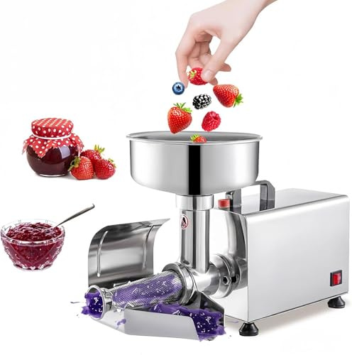 Mulino Di Frutta Elettrico Colino elettrico commerciale e per salse, pressa per alimenti in acciaio inossidabile, alta efficienza 70-150 kg/h, per cucine professionali e lavorazione alimenta