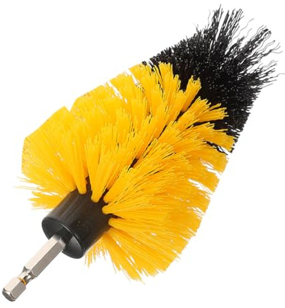 NOLITOY Brosse De Nettoyage Pour Perceuse Électrique Brosse Métallique Douce Jaune Accessoire Pour Carrelage Salle De Bain Joints Sol Et Cuisine Et Polyvalente