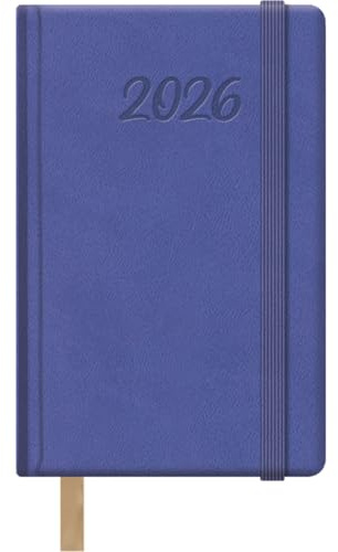 Dohe - Agenda 2026 - Semaine Vue, Format Poche 8,5x13 cm, Couverture Rigide en Similicuir, Fermeture Élastique, Marque-Page, 12 Mois Janvier à Décembre, Planificateur Annuel en Espagnol - Samba Violet