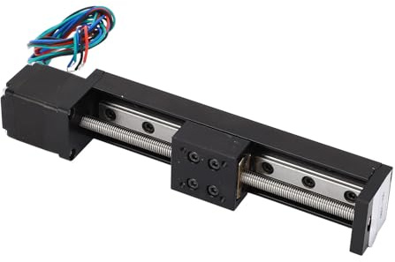 Syrisora 100-mm-Hub XYZ-CNC-Fräser Mini-Linearschienenführungs-Schiebeaktuator mit 28-Schrittmotor, Tisch aus Aluminiumlegierung, Geeignet für Fräsmaschinen