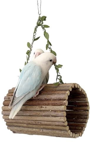 Columpios para Aves | Columpios De Madera Colgante | Juguetes para Cacatúas Y Periquitos - para Enriquecimiento En Jaula Descanso Masticación Periquitos Cacatúas Y Canarios