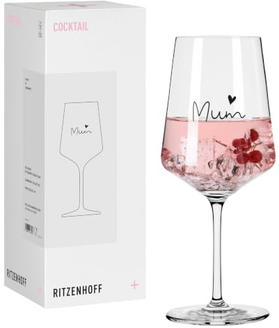 RITZENHOFF 8171027 Cocktailglas 540 ml, Sprüche Design Team – witziger Schriftzug mit charmantem Wortwitz – Made in Germany