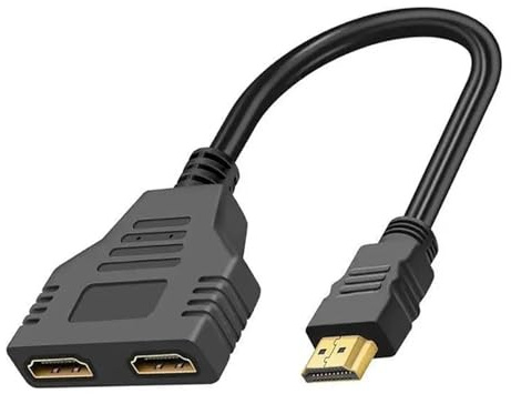 1080P HD HDMI Splitter, 1 In 2 Out Dual Port Hane Till Hona-adapter, HDTV-anslutningssladd For Bärbar Dator, TV-box Och Bildskärm