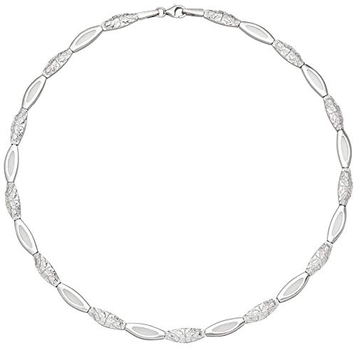 Jobo Damen-Halskette aus 925 Sterling Silber gehämmert 45 cm