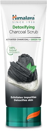 Himalaya Avgiftande Ansiktsskrubb Med Aktivt Kol Och Grönt Te Hjälper Till Att Exfoliera Och Avgifta Huden, Återfuktar Huden, För Natural Radiance - 75 Ml