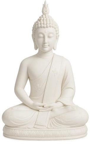 Sterlling Effectz Ornaments JRose Collections JR1364 Buddha, sitzend, 20 cm, Weiß