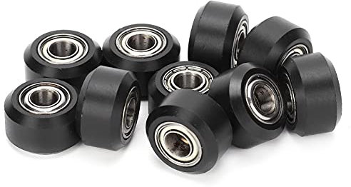 ViaGasaFamido 10-Teilige Umlenkrolle 5 Mm Kleines Kunststoff-Pom-Passivradmotorlager-Ersatzzubehör Für 3D-Drucker Mr105,Rolle