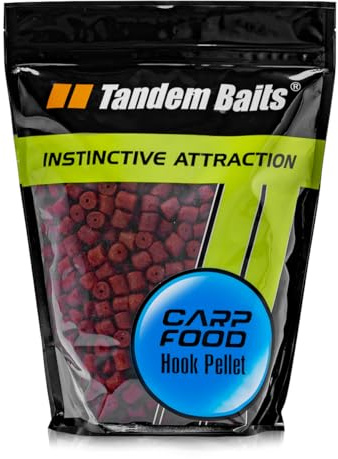 Tandem Baits Carp Feed Hook Pellet Karpfen-Pellets Karpfen Angeln ohne Mühe Köder zum Große-Fische-Angeln Karpfenzubehör für Profis & Hobby-Angler Angelfutter 12 mm 1 kg