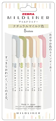 ZEBRA Mildliner Fluorescence Pen [Parallel Import Goods] (Natural Mild Colour) WKT7-5C-NTC
