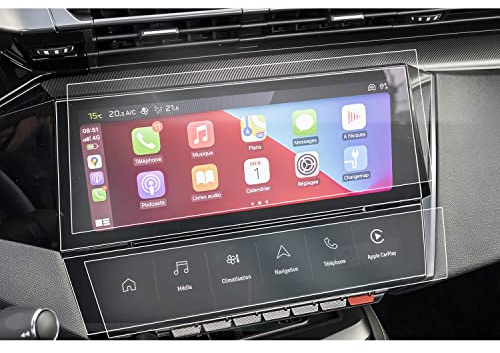 CDEFG Compatible avec Peugeot 308 408 SW 2022-2025 Film de protection de Navigation d'Écran 4H résistant aux rayures GPS Film de protection d'écran voiture Navi Film Accessoire (i-Cockpit+i-toggle)