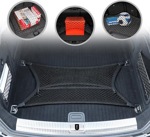 Floor Style Automotive Elastic Trunk Mesh Cargo Net for Audi A5 (F5) 2018-2023 - Premium Trunk Organizer and Storage - Luggage Net for Coupe - Best Car Organizer for Audi A5 Sportback
