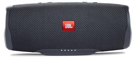JBL Charge Essential 2 Tragbarer Bluetooth-Lautsprecher, wasserdicht, mit externem Akku, Stahlgrau