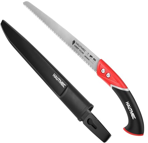 HAUTMEC 12 Inch/300 mm Pro Prunning Saw, Sk5 with Gullets for Swift Chip, for Pruning, Sharp Stone Serie Pruning Handsaw, HT0305