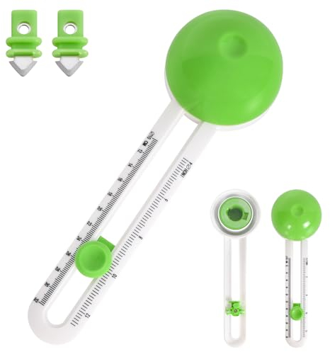 Verstellbarer Circle Paper Trimmer, 4–12 Zoll Kreisförmig Kreisförmiger Papierschneider, Rotary Cutter Craft mit Ersatzklingen, Kreisschneider Papier zum Erstellen von Schneidwerkzeugen(Grün)