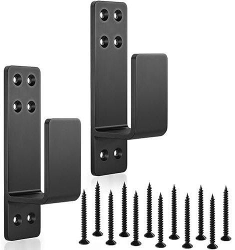 2 x 4 Tür-Barricade-Klammern, 2 Stück Verstellbare Türbarrikaden-Halterungen Türsicherung Einbruchschutz für verstärkte Türschlösser,Hausresistente Sicherheitsunterstützung,Scheune, Schuppen,Garage