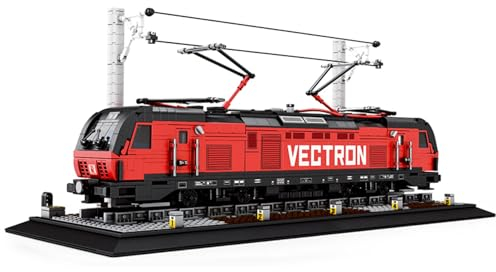 Auforua Technik Eisenbahn Lokomotive Vectron Modellbausatz, 1889 Teile Klemmbausteine Dampflokomotive MOC Bausatz, Klemmbausteine Zug Bausteine Bausatz