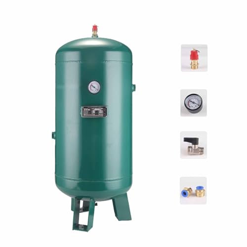 CHZDPP Customizable Air Compressor Tank with Fittings, 2.6 5.3 810.6 13.2 16 21 26.4 Gal Small Metal Air Storage Bladder, Vertical/Horizontal Gas Storage Vessel (Size : 100L/26.4Gal (Style A))