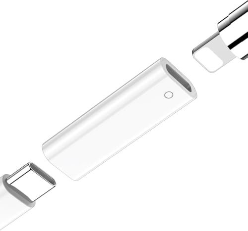 Pencil Charger Adapter for Apple Pencil 1st Gen for iPad 10th Gen iPad A16 | USB C to for Lightning Adaptor Charging Dongle Connector Accessories Bluetooth Pairing for iPad 10th Gen A16 iPencil 1st