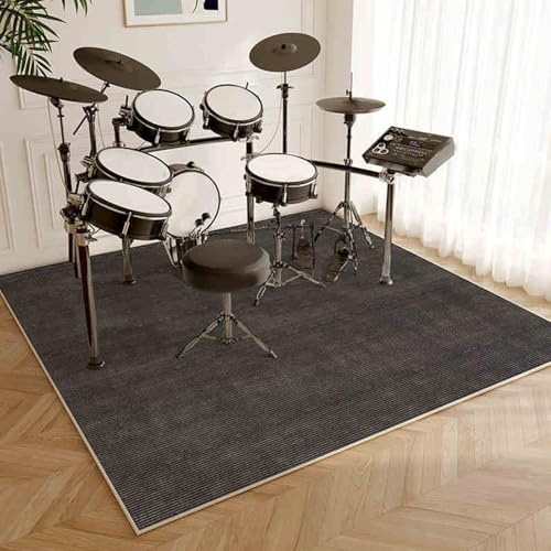 Drum Rug Mat Soundproof Carpet Drumming Drum Rug Drum Carpet for Drummers Outdoor Electronic Drum Set Practice Music Rug Floor Protection Professional Drum Rugs Instrument Floor Mat 180 x 140 cm