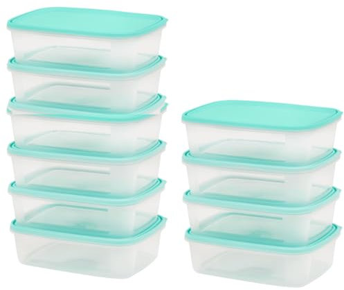Checkmart [10 Packs Snap-On Airtight containers with Lids 1000ml (1 Litre) Food Storage Containers, Meal Prep containers with lids- Leak Proof Microwave Freezer Dishwasher Safe Reusable