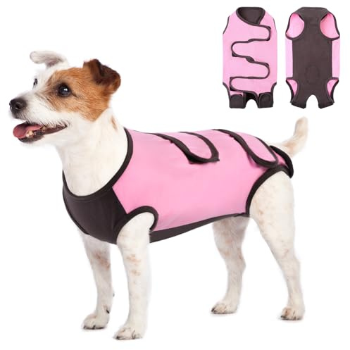 ASENKU Body Post Operatorio Cane Femmina Tutina Recupero Cane per Ferite Pigiama per Cani Protezione Postoperatoria Vestito Cane Colletto Alternativo Dopo l'intervento Chirurgico
