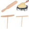 IKOPFLN Distributore di crêpes in legno da 3 pezzi, set distributore di crêpes, spirale per crêpes a forma di T, stampo per crêpes, stampo per crêpes