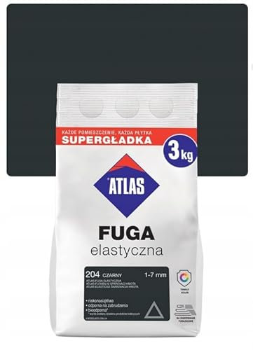 Flexible Waterproof Grout, 3kg – Durable, Versatile Elastic Grout, Waterproof and Long-Lasting (204 Black, 3kg)