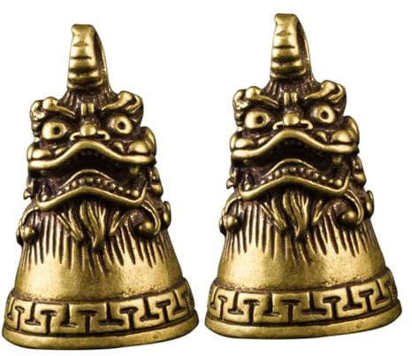 TOPBATHY 2stücke Handgefertigte Messing-Glocken Anhänger Einzigartiges Vintage Glockendekor Zum Aufhängen Als Schlüsselanhänger Oder Taschenanhänger Geschenk Für Weihnachten Und Alltag