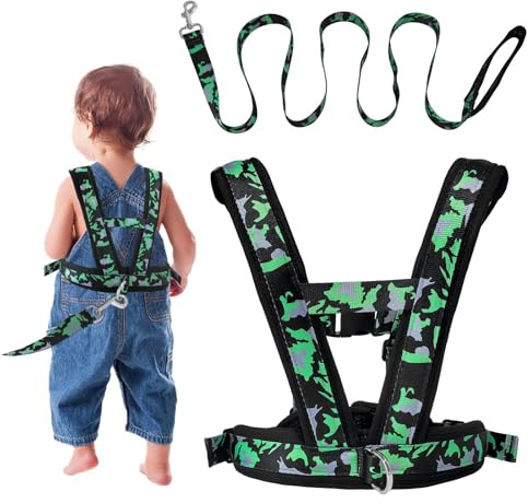 UIQVQIU Imbracatura e redini di sicurezza per bambini dai 6 ai 9 anni, imbracatura regolabile con guinzaglio per bambini che giocano, attività genitore-figlio, ragazze, ragazzi, sport all'aria aperta