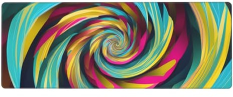 WHJSHOP Tapis de souris extra large avec illusion d'optique en spirale - Pour ordinateur de bureau - Version épaisse - 30,5 x 80 cm