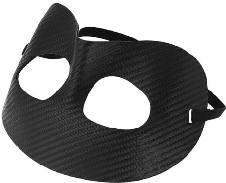 Toyvian Protezione Naso e Guance Maschera Sportiva Nera per Mezza Maschera per Basket e Calcio Guardia Impatto per Naso Design Confortevole e Resistente