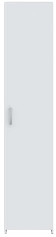 Forte ECONOBOX Kleiderschrank 40, schmaler moderner Schrank, 1-türig, Garderobenschrank, Flur, Holzwerkstoff, Weiß, 40 cm breit x 190,5 cm hoch x 54,4 cm tief