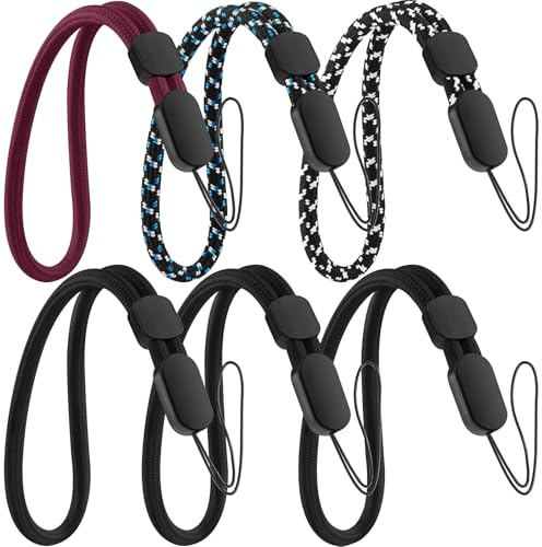 WOOZ 6 PACK Hand Wrist Straps Lanyard for Cellphone, Mobile Phone, Camera, GoPro, PSP, Flashlight, Keys, Keychains, USB Flash Drives and More Device, Adjustable Nylon Strap