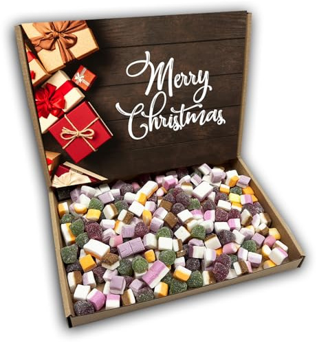 Dolly Mixture Merry Christmas Sweets Gift Box Hamper (RUSTIC CHRISTMAS)