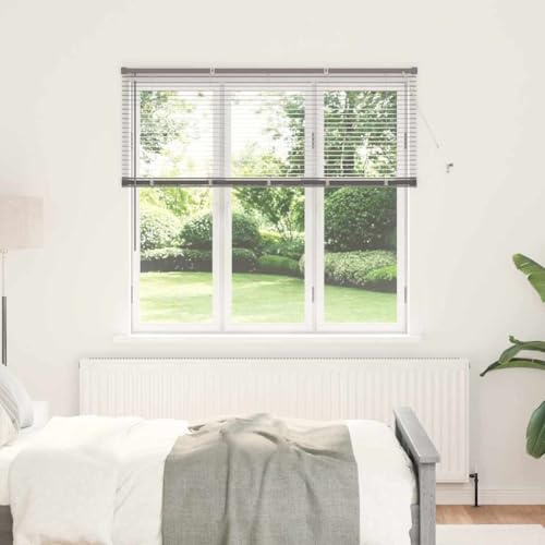 Rollo zum Klemmen, Fensterjalousie mit Vorhängen Silber Aluminium Verdunkelungsrollo Dachfenster für Fenster und Türen