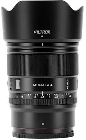 VILTROX 56mm F1.2 Pro Z, AF 56mm f/1.2 Z pour Monture Nikon Z, Objectif Portrait Grande Ouverture F1.2 pour Nikon Z Mount Z5 II Z6 II Z7 II Z8 Z9 Zf Z6 III Z7 Z50 Z50 II Z30 Zfc ZR