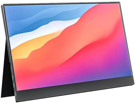 TSMORY Monitor portatile leggero da 15,6 pollici 1920x1080p Display da viaggio per PC Laptop Phone Accessori per console di gioco Display portatile per giochi